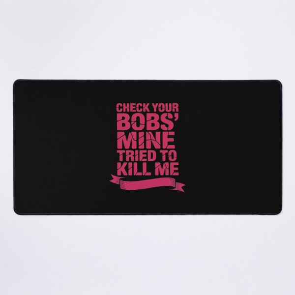 Item preview, Check Your Boobs Mine Tried To Kill Me Breast Cancer Women designed and sold by BlackStars3Neon.