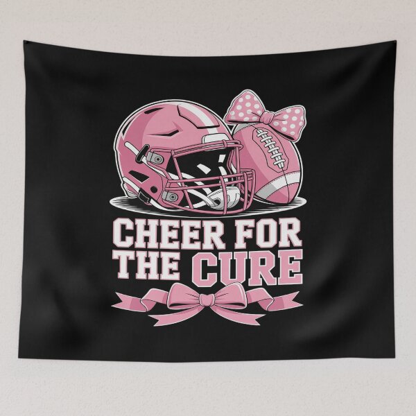 Item preview, Cheer For Cure Football Breast Cancer Awareness Pink Ribbon designed and sold by BlackStars3Neon.