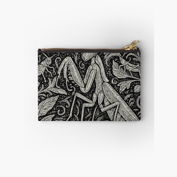 Item preview, Mantis And Crickets Nature Pattern Doodle designed and sold by EdvvinStudios.