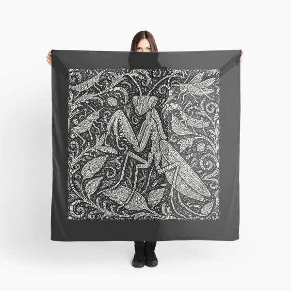 Item preview, Mantis And Crickets Nature Pattern Doodle designed and sold by EdvvinStudios.