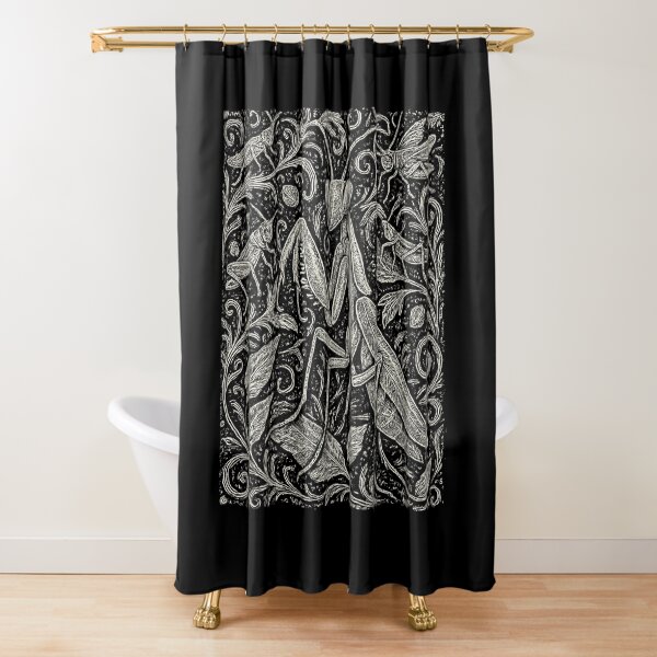 Item preview, Mantis And Crickets Nature Pattern Doodle designed and sold by EdvvinStudios.