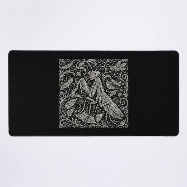 Item preview, Mantis And Crickets Nature Pattern Doodle designed and sold by EdvvinStudios.