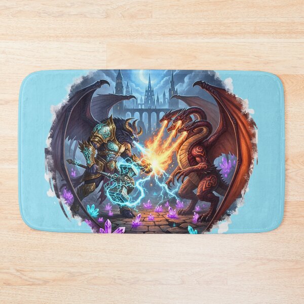 Item preview, Epic Clash of Myths | Demonic Warrior vs. Three-Headed Fire Dragon designed and sold by E-SarnEdge.