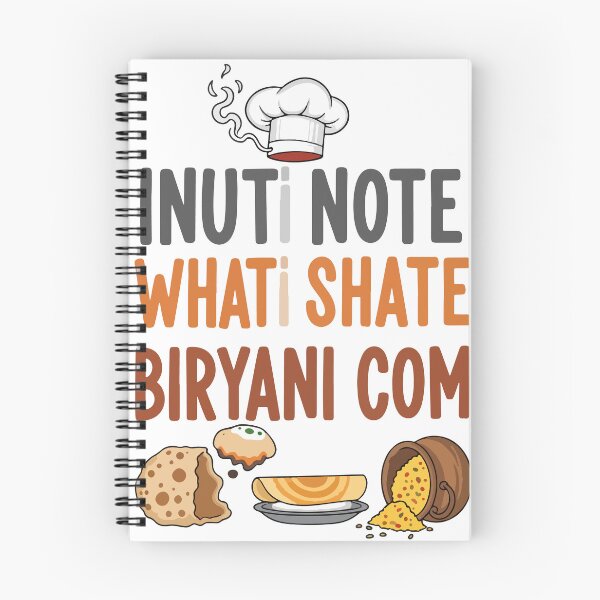 Item preview, Inuti Note Whati Shate Biryani Com Funny Indian Chef Food Pun designed and sold by banglalook.