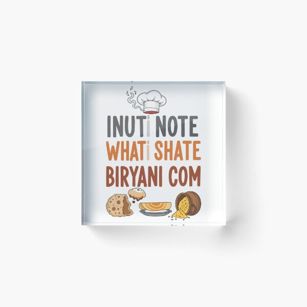 Item preview, Inuti Note Whati Shate Biryani Com Funny Indian Chef Food Pun designed and sold by banglalook.