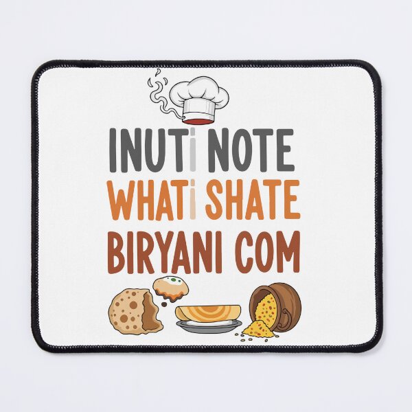 Item preview, Inuti Note Whati Shate Biryani Com Funny Indian Chef Food Pun designed and sold by banglalook.