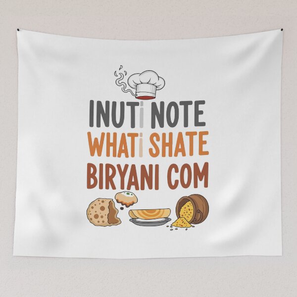 Item preview, Inuti Note Whati Shate Biryani Com Funny Indian Chef Food Pun designed and sold by banglalook.