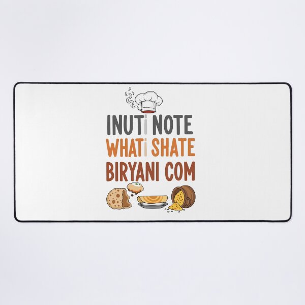Item preview, Inuti Note Whati Shate Biryani Com Funny Indian Chef Food Pun designed and sold by banglalook.