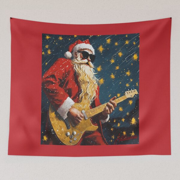 Item preview, "Rockin' Santa: Festive Rock 'n' Roll Celebration" designed and sold by Artisticanvas.