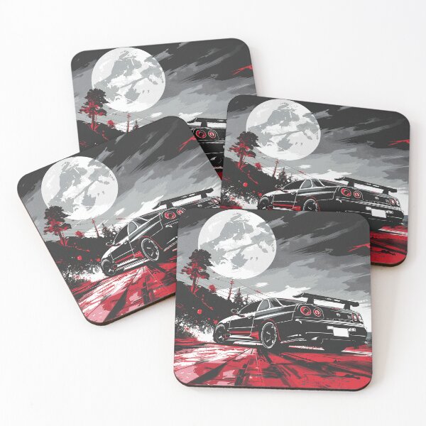 Item preview, Skyline GTR R34 Under the Moonlight – JDM Art designed and sold by PitStop Garage.