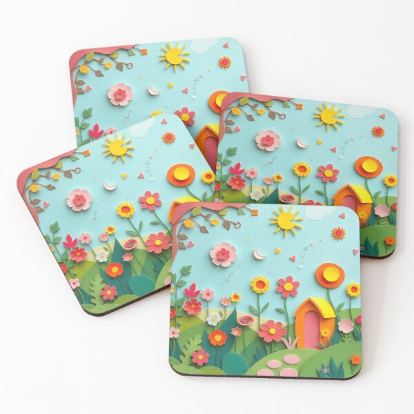 Item preview, Whimsical Paper Collage Garden designed and sold by sharon1210.