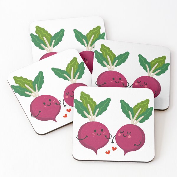 Item preview, Cute Beets in Love Cartoon Illustration designed and sold by ArtfulWeave.