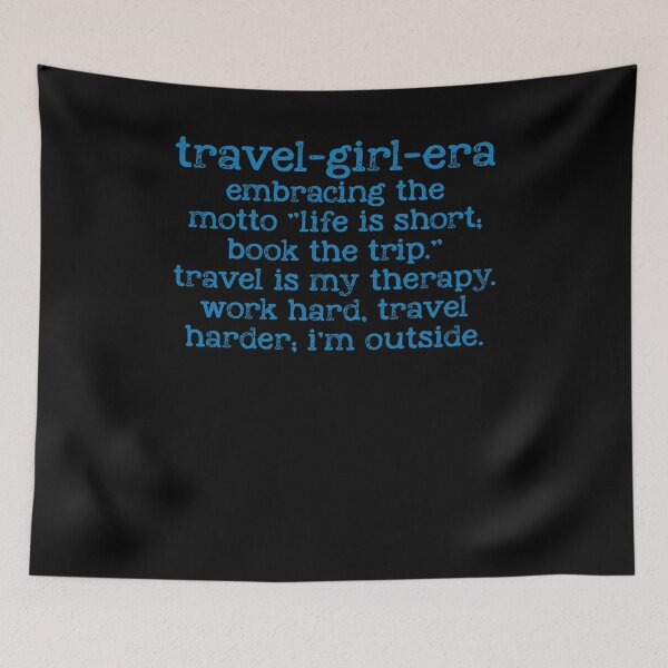 Item preview, Travel Girl Era Embracing The Motto “Life Is Short”  designed and sold by SoapMathiW7.