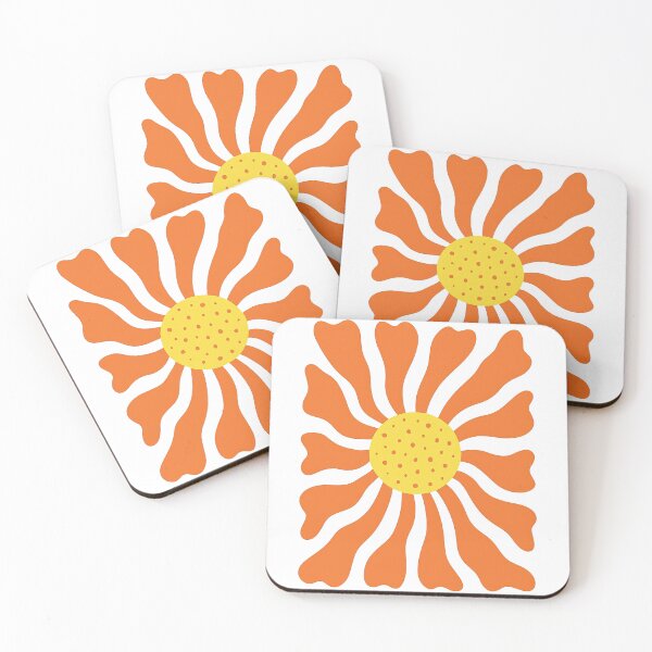 Item preview, Retro Orange Flower Sunburst Design designed and sold by ArtfulWeave.