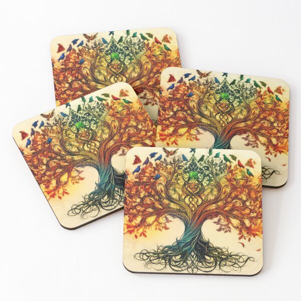 Item preview, Tree of Life Pagan Wiccan. Crows designed and sold by thewandswant.