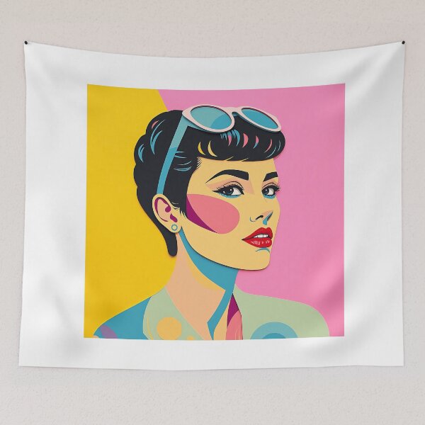 Item preview, Retro Collage Portrait in Pastel Tones designed and sold by sharon1210.