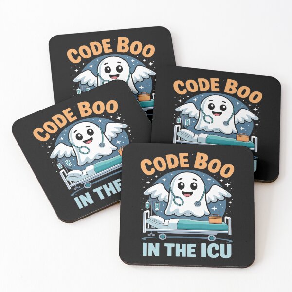 Item preview, Code Boo in the ICU Halloween Design for Intensive Care Unit designed and sold by petrichorsworld.