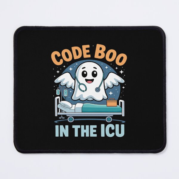 Item preview, Code Boo in the ICU Halloween Design for Intensive Care Unit designed and sold by petrichorsworld.