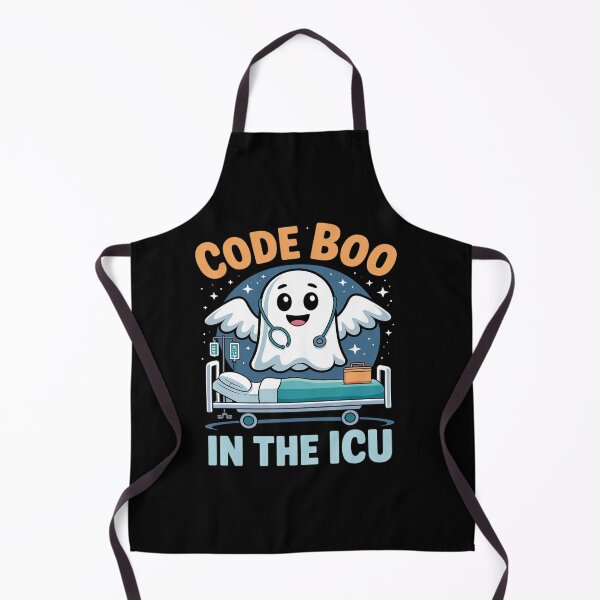 Item preview, Code Boo in the ICU Halloween Design for Intensive Care Unit designed and sold by petrichorsworld.