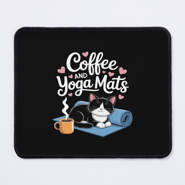 Item preview, Coffee Cats And Yoga Mats - Funny Cats And Yoga Lover designed and sold by petrichorsworld.