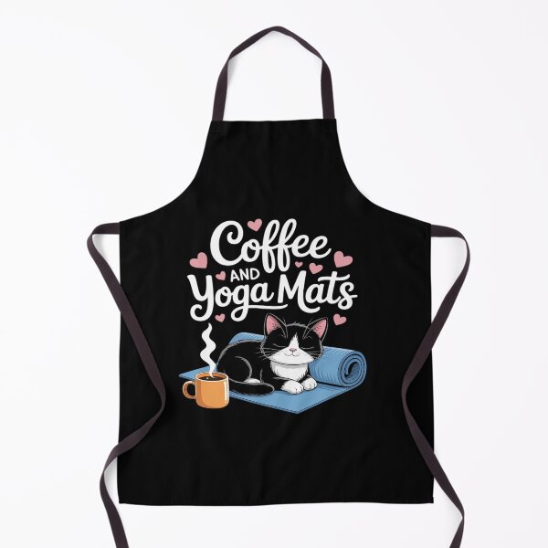 Item preview, Coffee Cats And Yoga Mats - Funny Cats And Yoga Lover designed and sold by petrichorsworld.