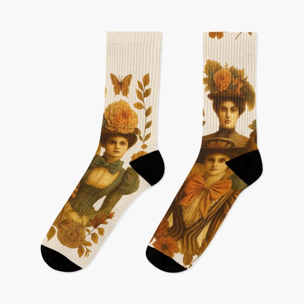 Item preview,  Victorian Ladies Autumn Portrait Vintage Fashion Floral Design designed and sold by freackly.