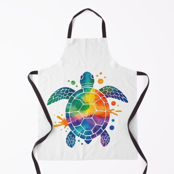 Item preview, Colorful Watercolor Turtle with Rainbow Shell designed and sold by ArtfulWeave.