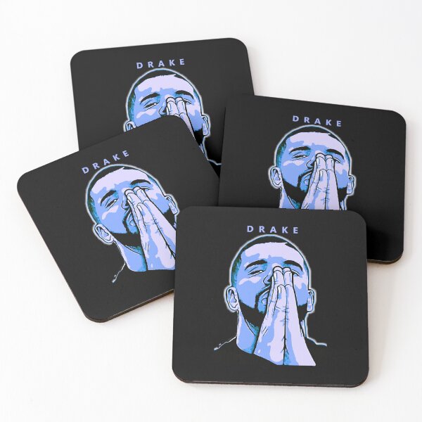 Item preview, Drake Prayer Pose Blue Minimal Pop Portrait designed and sold by jotaro201.