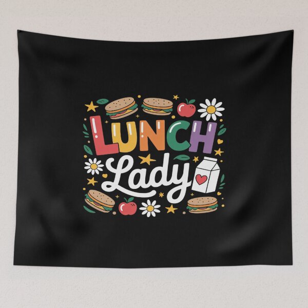Item preview, Colorful Lunch Lady Appreciation Retro Back To School designed and sold by petrichorsworld.