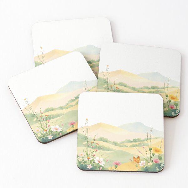 Item preview, Pastel Watercolor Landscape with Flora and Fauna designed and sold by sharon1210.