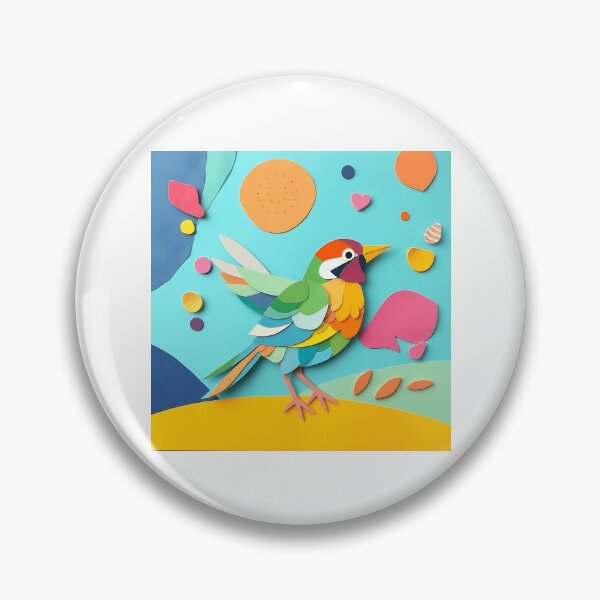 Item preview, Colorful Paper Collage Bird designed and sold by sharon1210.
