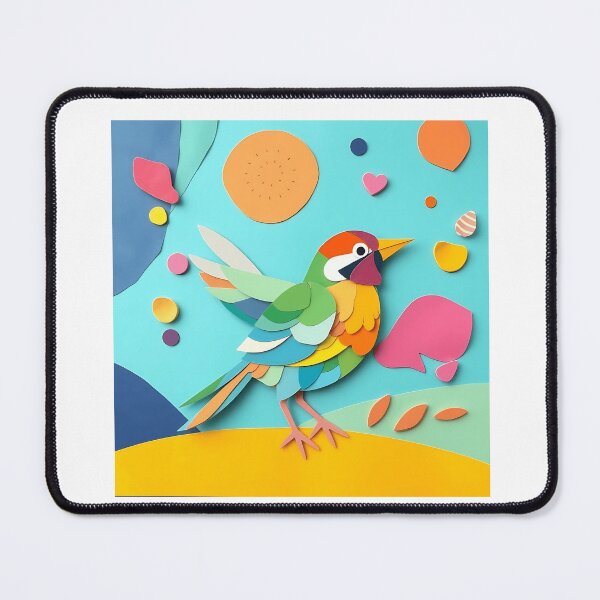 Item preview, Colorful Paper Collage Bird designed and sold by sharon1210.