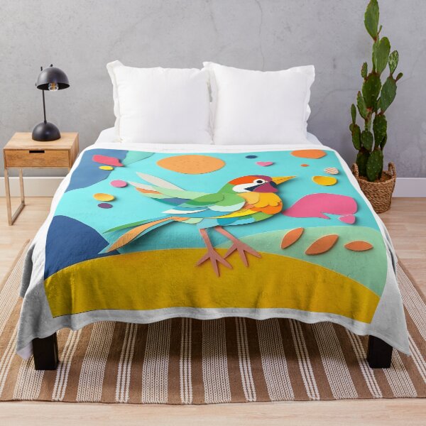 Item preview, Colorful Paper Collage Bird designed and sold by sharon1210.