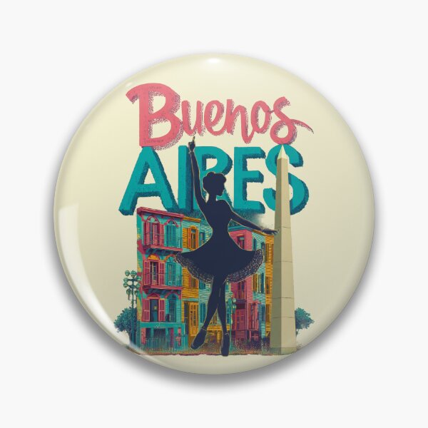 Item preview, Buenos Aires Design – Tango Dancer, Colorful Houses & Obelisk Illustration designed and sold by Meiersbeste.