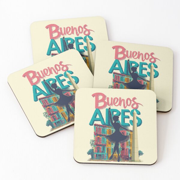 Item preview, Buenos Aires Design – Tango Dancer, Colorful Houses & Obelisk Illustration designed and sold by Meiersbeste.