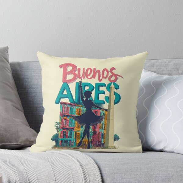 Item preview, Buenos Aires Design – Tango Dancer, Colorful Houses & Obelisk Illustration designed and sold by Meiersbeste.