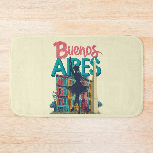 Item preview, Buenos Aires Design – Tango Dancer, Colorful Houses & Obelisk Illustration designed and sold by Meiersbeste.