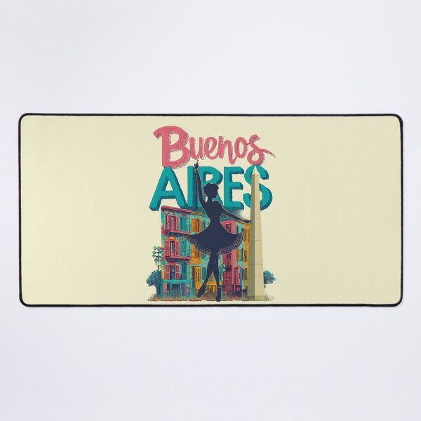 Item preview, Buenos Aires Design – Tango Dancer, Colorful Houses & Obelisk Illustration designed and sold by Meiersbeste.