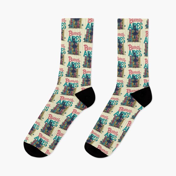 Item preview, Buenos Aires Design – Tango Dancer, Colorful Houses & Obelisk Illustration designed and sold by Meiersbeste.