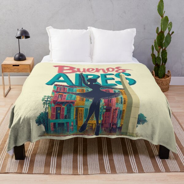Item preview, Buenos Aires Design – Tango Dancer, Colorful Houses & Obelisk Illustration designed and sold by Meiersbeste.