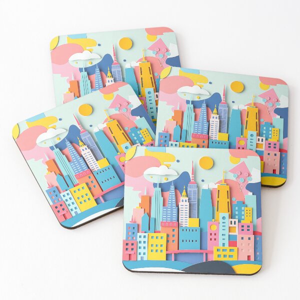 Item preview, Funky Paper Collage Cityscape designed and sold by sharon1210.