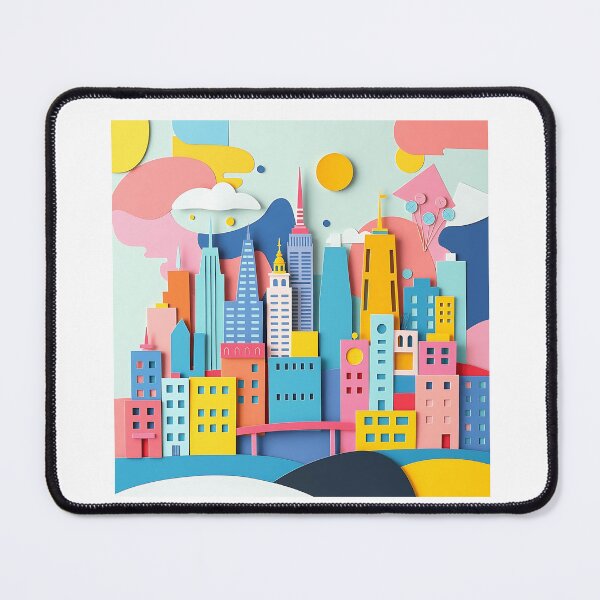 Item preview, Funky Paper Collage Cityscape designed and sold by sharon1210.
