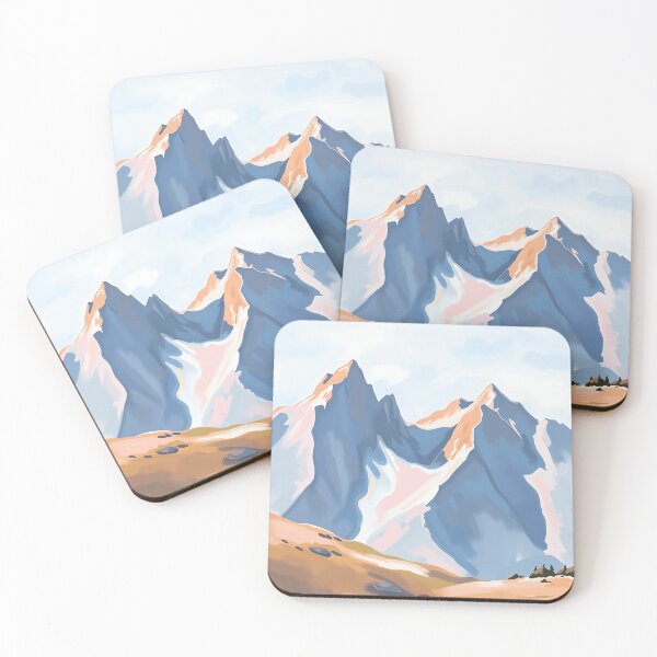 Item preview, Pastel Mountains with Fluid Brush Strokes designed and sold by sharon1210.