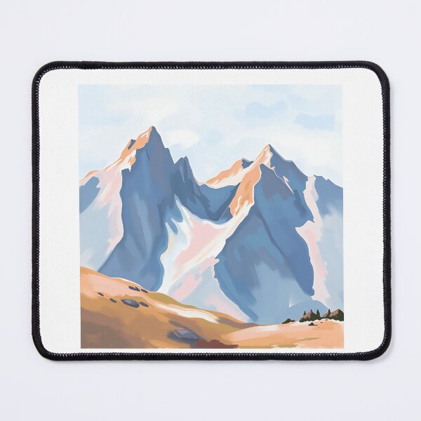 Item preview, Pastel Mountains with Fluid Brush Strokes designed and sold by sharon1210.
