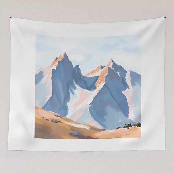 Item preview, Pastel Mountains with Fluid Brush Strokes designed and sold by sharon1210.