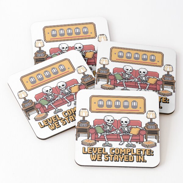 Item preview, Level Complete Pixel Art Skeletons Gaming designed and sold by Linnea-Arts.