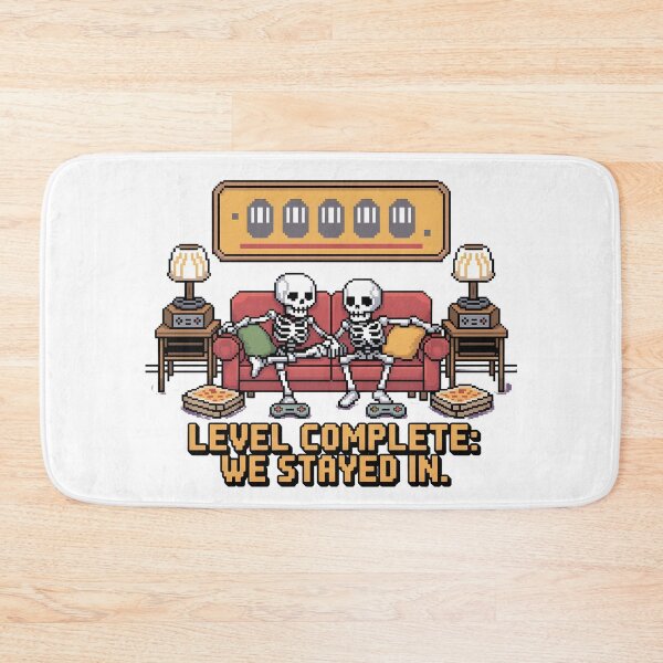 Item preview, Level Complete Pixel Art Skeletons Gaming designed and sold by Linnea-Arts.