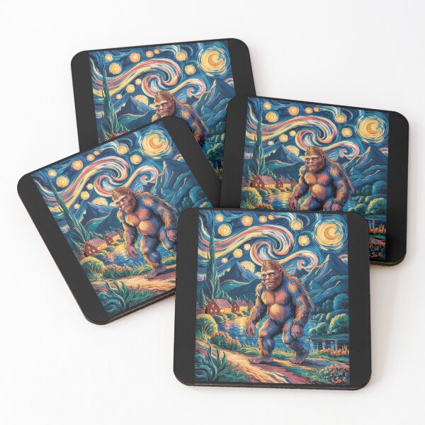 Item preview, Bigfoot Starry Night Sasquatch designed and sold by WalshDrawnLaugh.