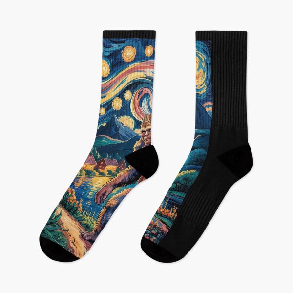 Item preview, Bigfoot Starry Night Sasquatch designed and sold by WalshDrawnLaugh.
