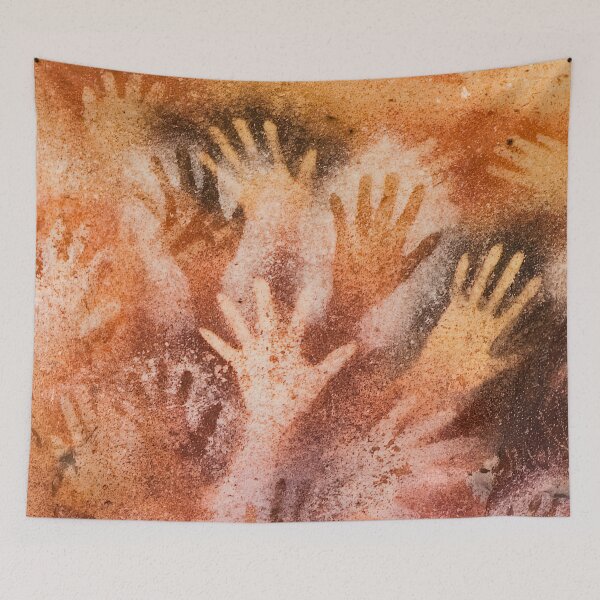 Item preview, Cueva de las Manos detail - Ancient Cave Handprints Art designed and sold by EdgyEdgeArt.